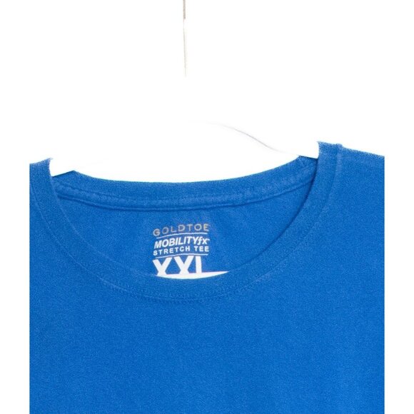 Goldtoe Mobility Stretch Tee Shirt XXL Blue Cotton Blend Unisex Comfortable Crew - Picture 2 of 10
